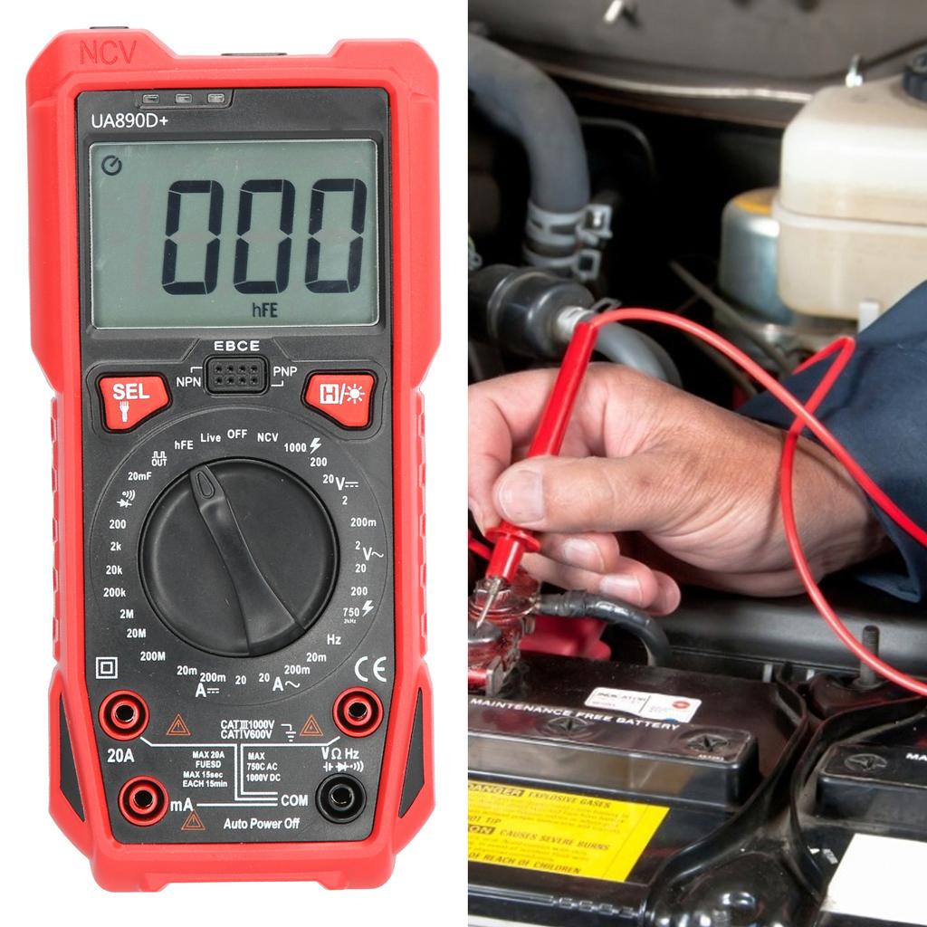 UA890d Handheld Digital Multimeter Current Voltage Capacitance Resistance Tester Meter