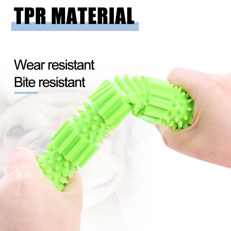 Dog Chew Toy Bite Resistant Teething Stick TPR Interactive Play Training Pet Dog Treat Dispensing Puppy Toy GWJ11