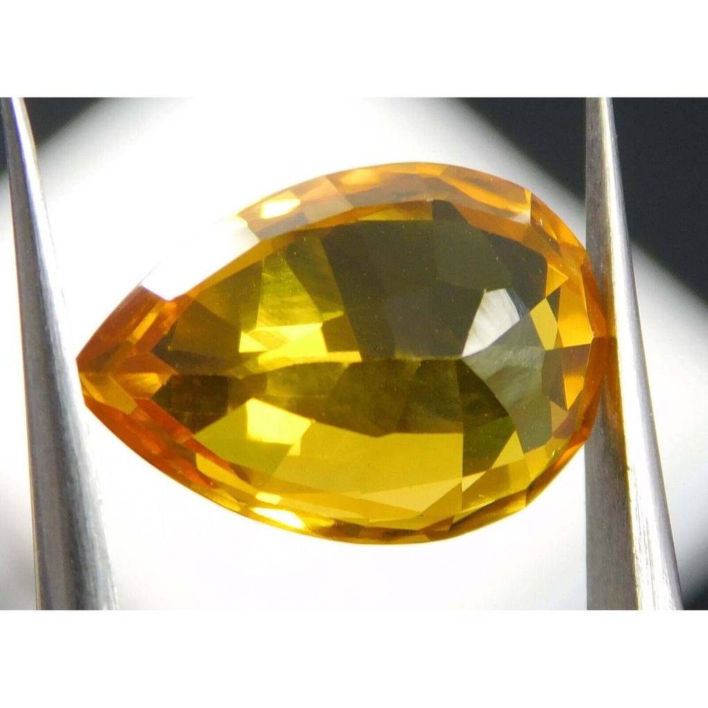 8.80 Ct NATURAL yellow Ceylon Sapphire Pear Shape AAA+ loose gemstone