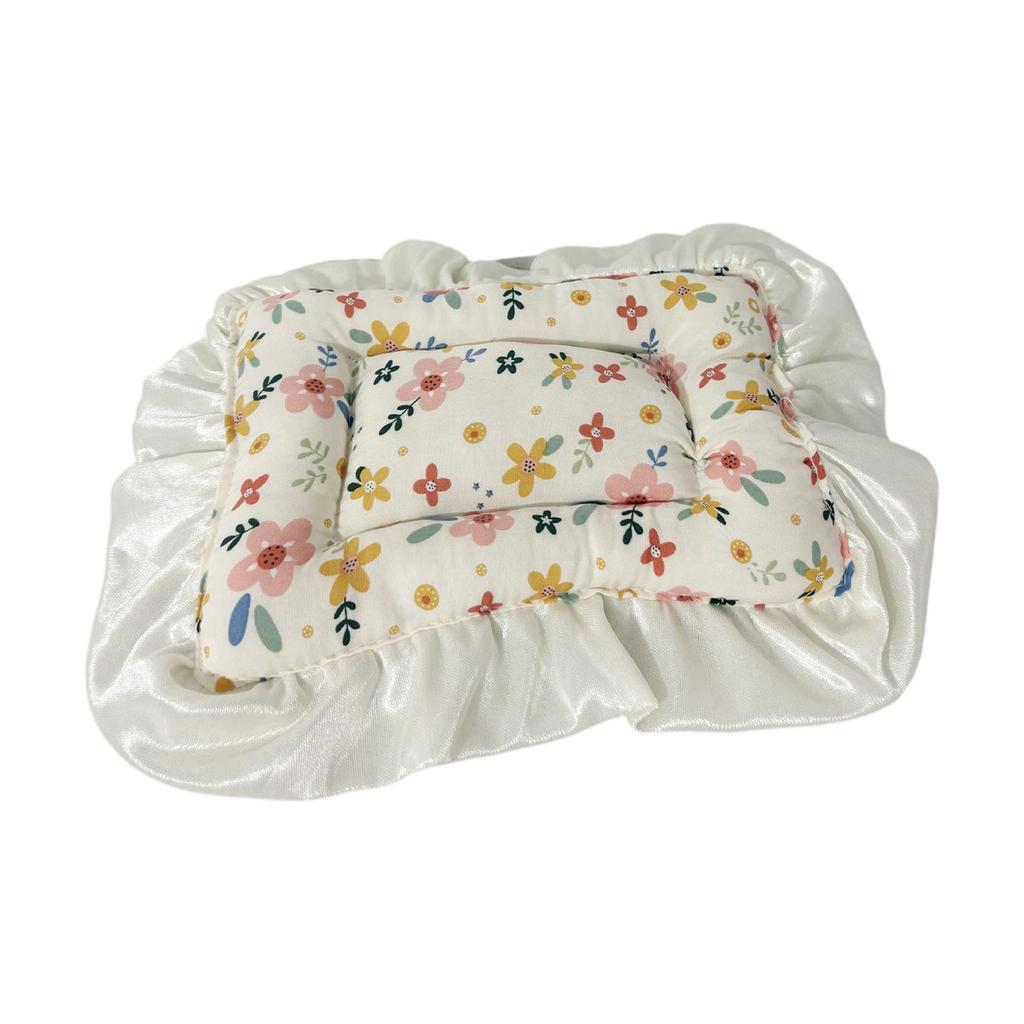 Cotton Doll Storage Box For Doll Mattress Bedding Doll Basket Cradle Stroller Lace Mat