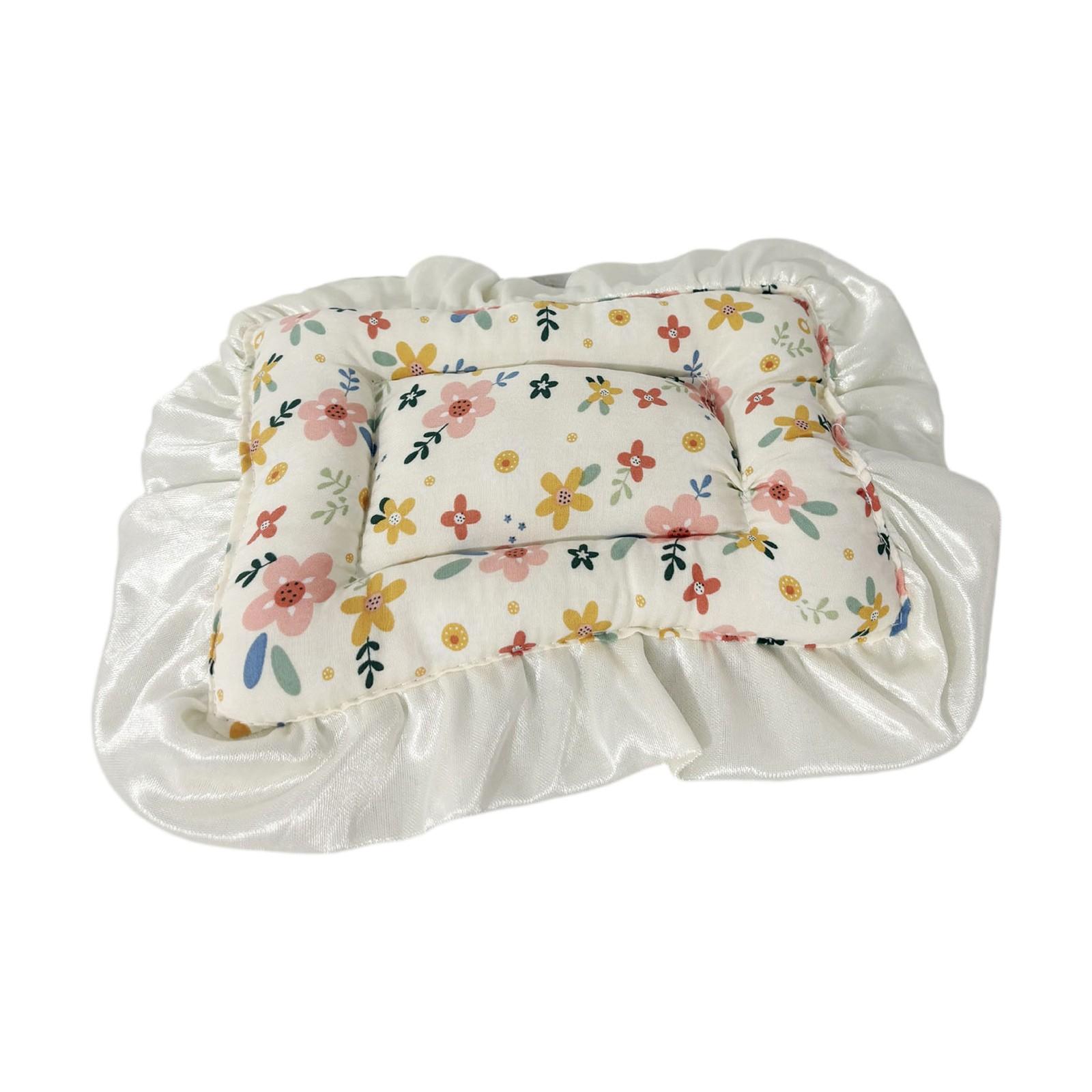 

Бавовняна коробка для зберігання ляльок для лялькового матраца, постільної білизни, лялькового кошика, колиски, коляски, мереживної підкладки One Size