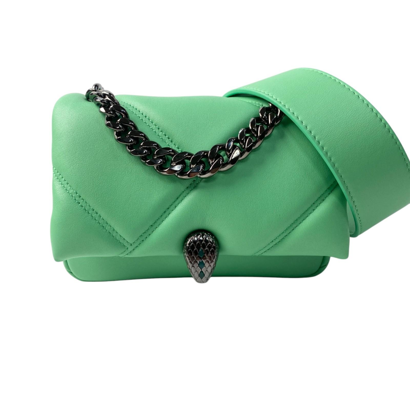 

Used BVLGARIShoulder Bag green leather Women