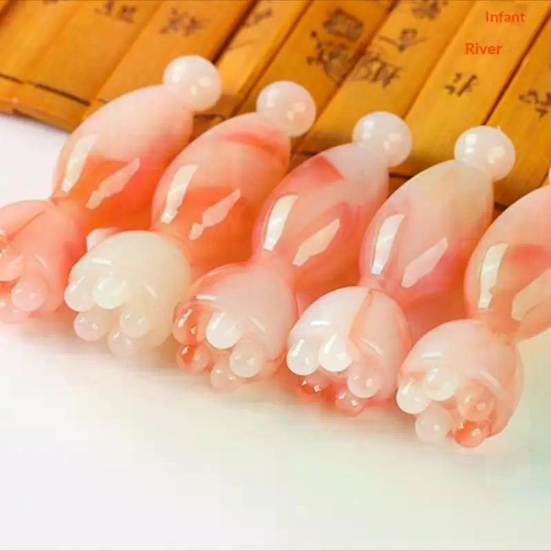 1Pcs  Seedpod Shape Massager Facial Physiotherapy Tool Resin Gua Sha Face Skin Care Massage Stick Smooth Face Massage Tool