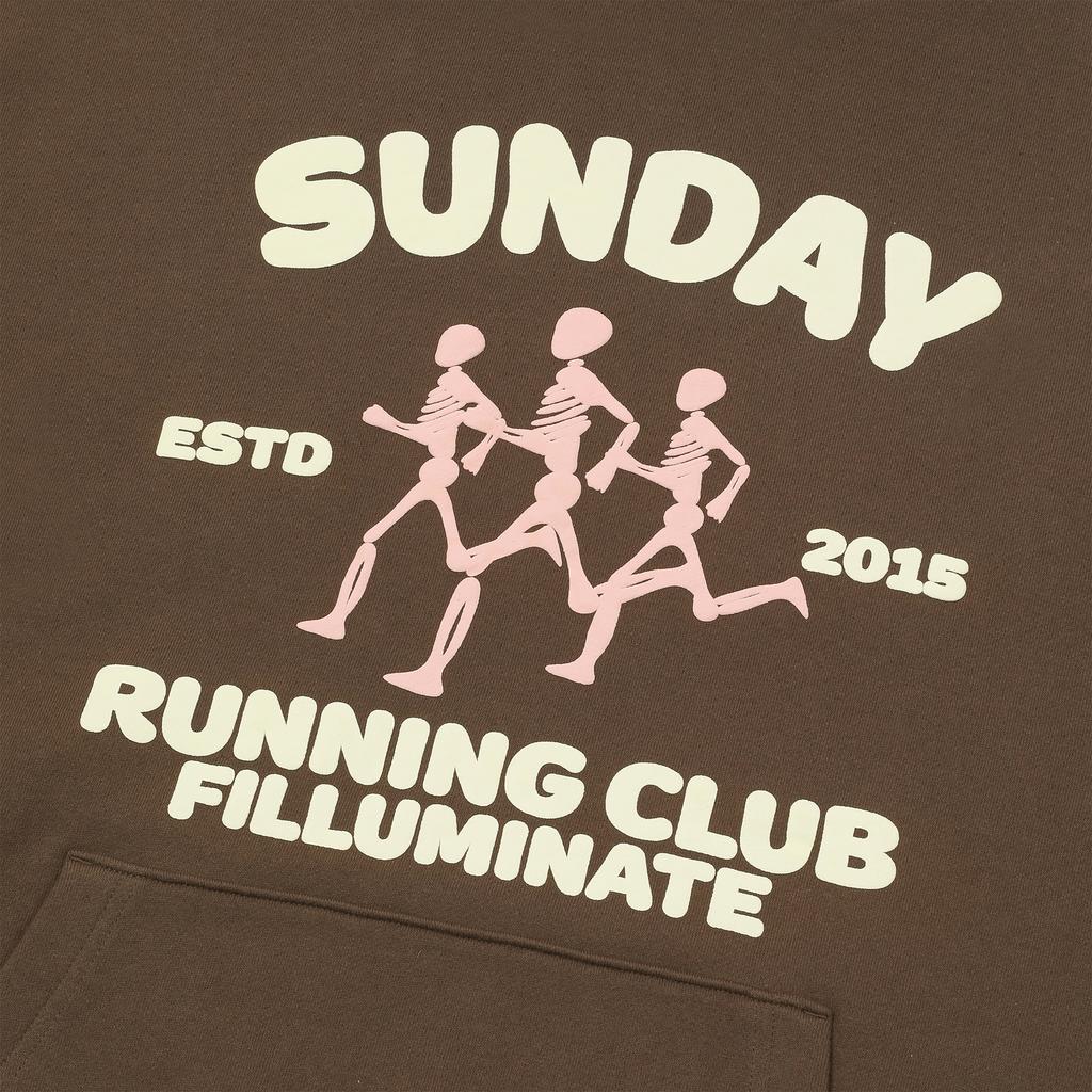 Running Club Hoodie-Brown