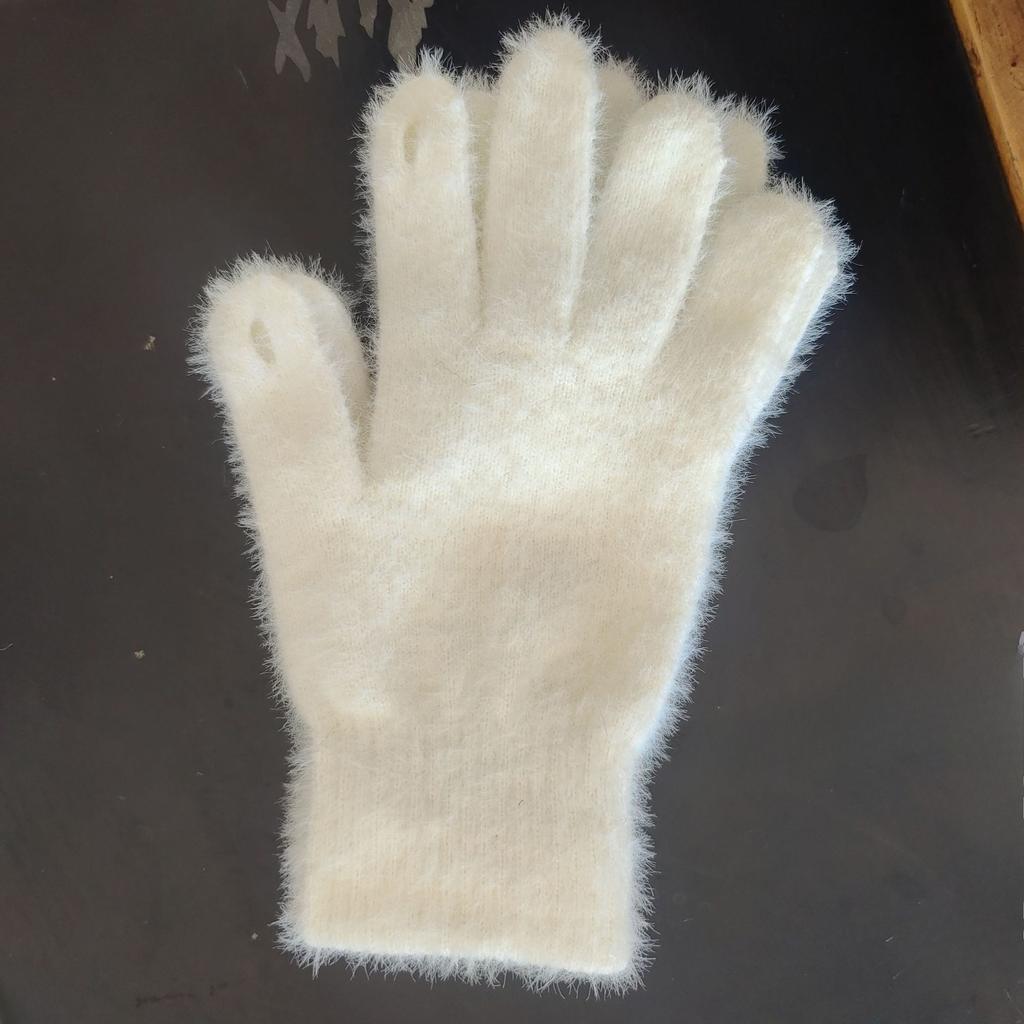 Autumn and Winter Mink Fur Fingerless Gloves Thickened Warm Exposed Two-hand Knitted Gloves Touch Screen Fingerless Women's Plush Gloves