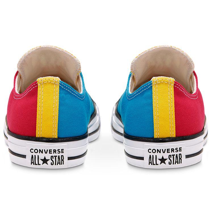 Converse Chuck Taylor All Star Low Top Canvas Sneakers Unisex Sneakers Blue Red Yellow 168535C