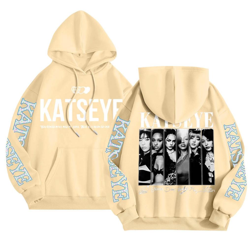 Unisex Mode Leichter Langarm-Pullover mit Taschen Bedruckter Hoodie