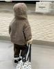2025 Autumn/Winter Boys' Lambswool Quilted Fleece Coat for Small and Medium Sized Children