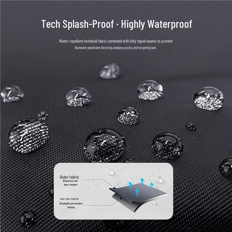 Men's Waterproof Windproof Mountaineering Jacket with Custom Logo Print - Durable Workwear for Companies and Groups