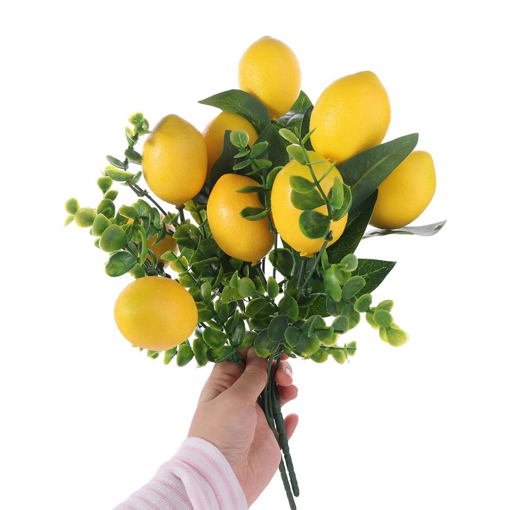 DIY Artificial Lemon Branches Handmade Fake Plants Simulation Lemon Fruit  Kitchen Table Decor
