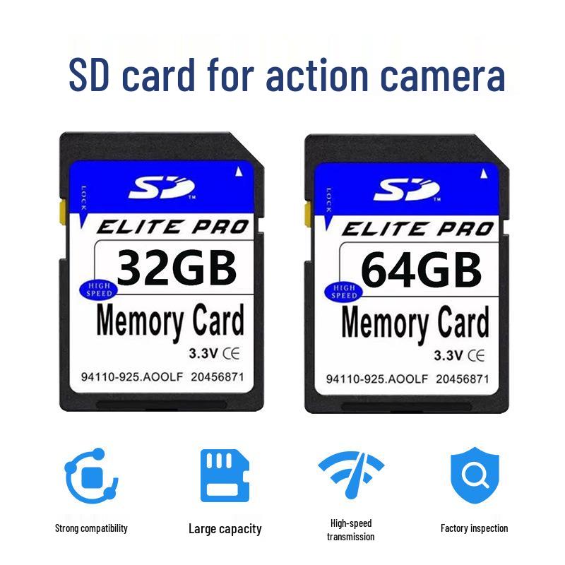 128GB High-Speed SD Card for Action Cameras, Dash Cams, and Mirrorless SLRs
