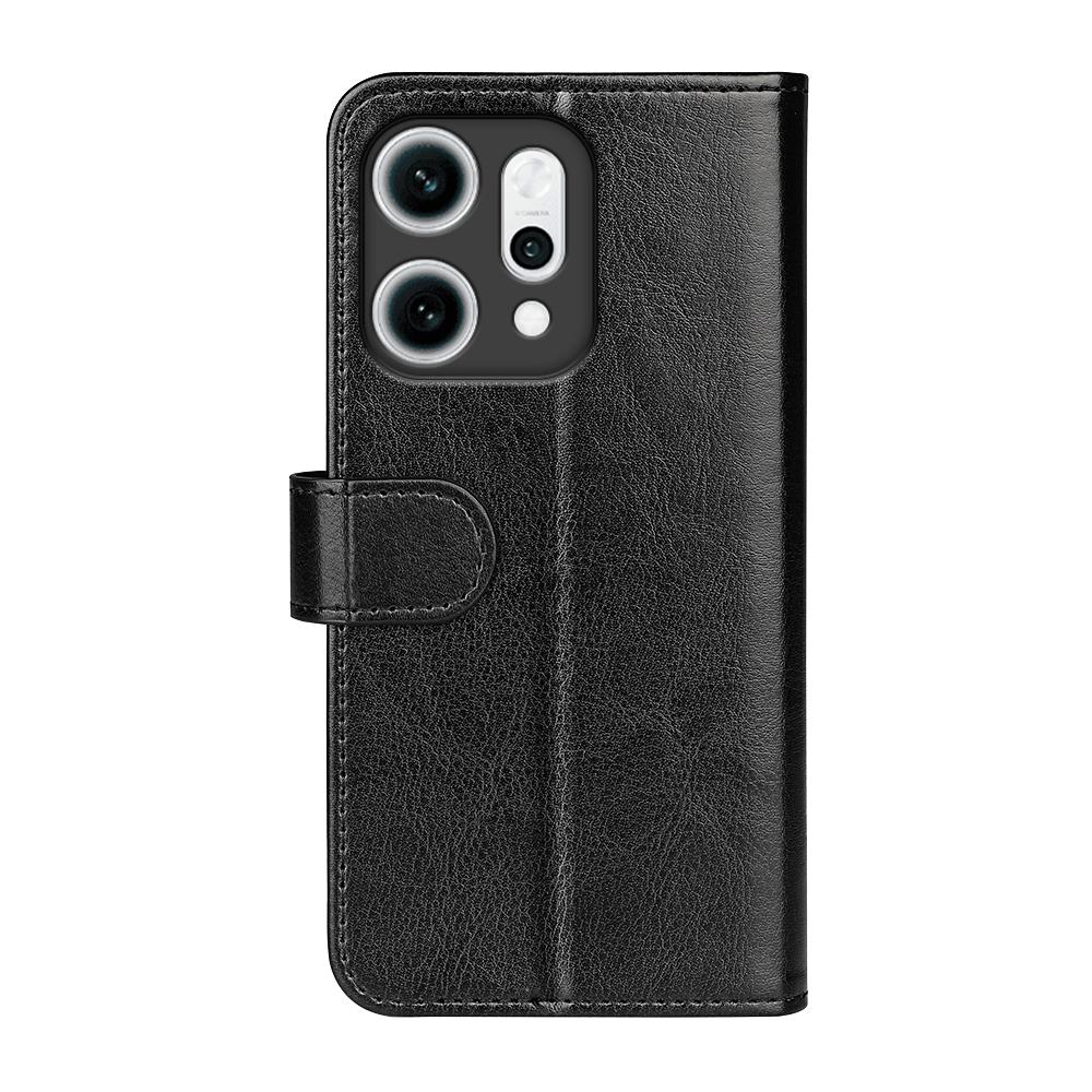 For Oppo Reno14 5G (Global) Case Crazy Horse Texture Stand Leather Phone Cover