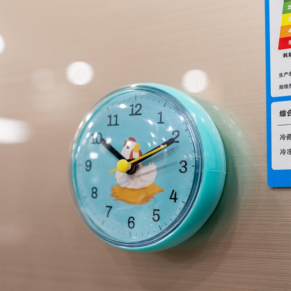 Mini Sucker Wall Clock Bathroom Anti-Fog Waterproof 7cm Kitchen Toilet Living Room Waterproof Small Quartz Table Sucker Clock