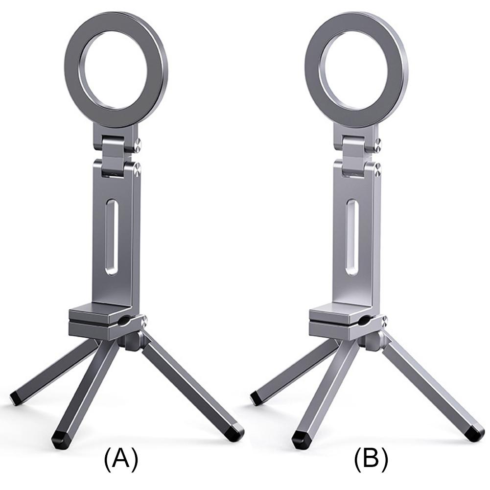 Magnetic Tripod 360 Adjustable Clip Folding Magnetic Phone Stand Aluminium Mini Magnetic Phone Tripod for iPhone & for MagSafes