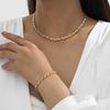 Women's European & American Necklace & Bracelet Set: Retro Choker, Simple Clavicle Chain, Couple's Design