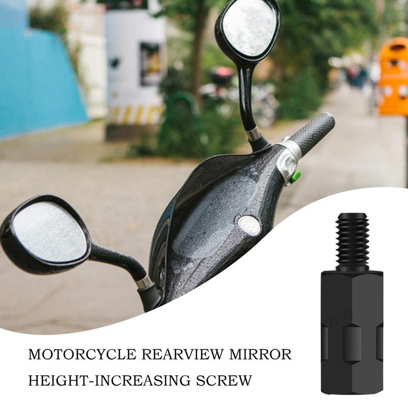 40mm M8 M10 Black Motorcycle Rearview Mirror Adapters Clockwise Anti-clockwise Right Left Thread Changing Screws