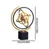 Rotating Globe Metal Ornament Home Accent Modern Abstract Art Decor Rotating Tabletop Abstraction Globe for Office Desk
