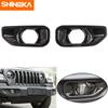 SHINEKA Außenzubehör für Jeep Gladiator JT 2018+ Auto-Nebelscheinwerfer-Lampen-Dekor-Abdeckungsaufkleber für Jeep Wrangler JL
