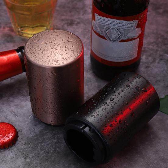 Automatic Beer Bottle Opener Magnetic Stainless Steel Push-pull Bottle Opener Portable Bar Tools for Home Picnic Camping