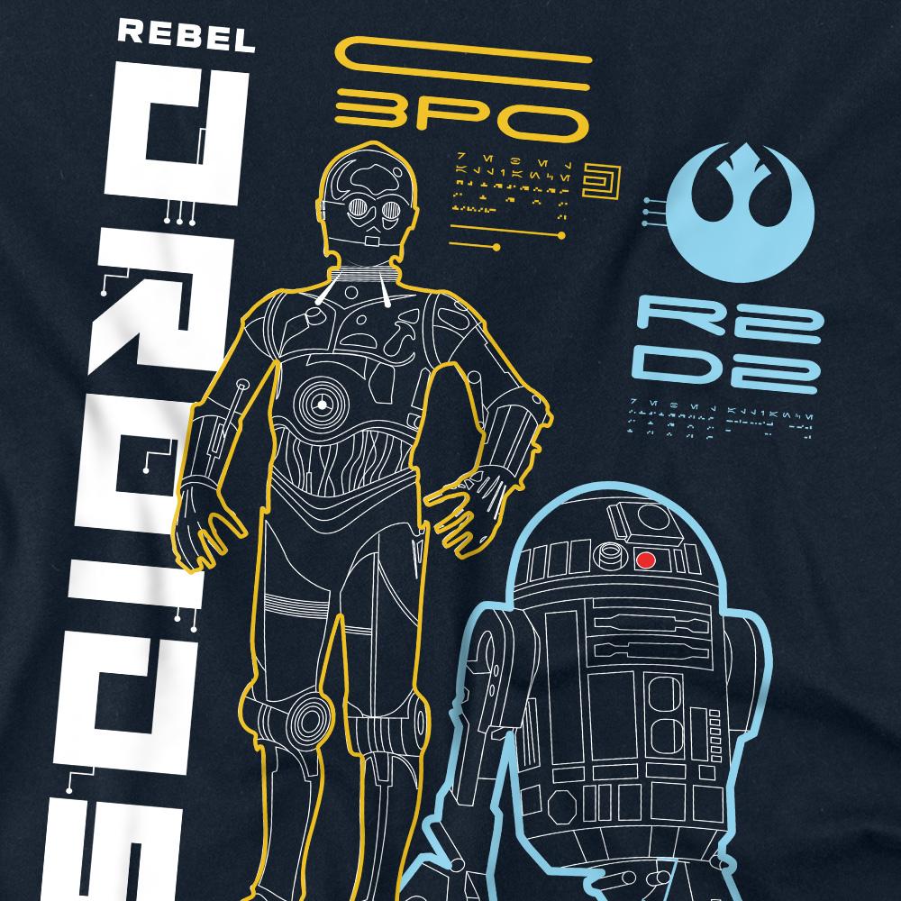 Star Wars Unisex Adult Rebel Droids T-Shirt