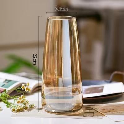 1 Simple Solid Color Glass Vase, Spring and Summer Home Decoration, St. Patrick's Day Easter Decoration