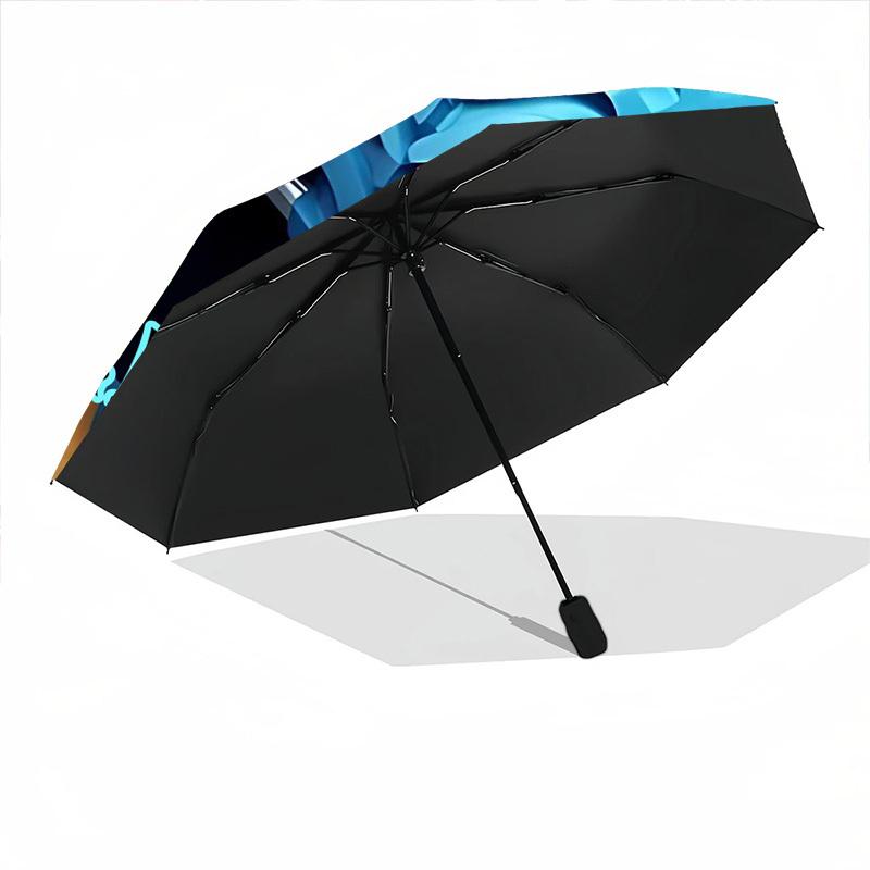 1pz Camioncino Mostro Avventura Nome Personalizzato Ombrello Pieghevole Automatico, Plastica e Ferro Resistenti, Leggero per Uso Esterno Quotidiano S1230067