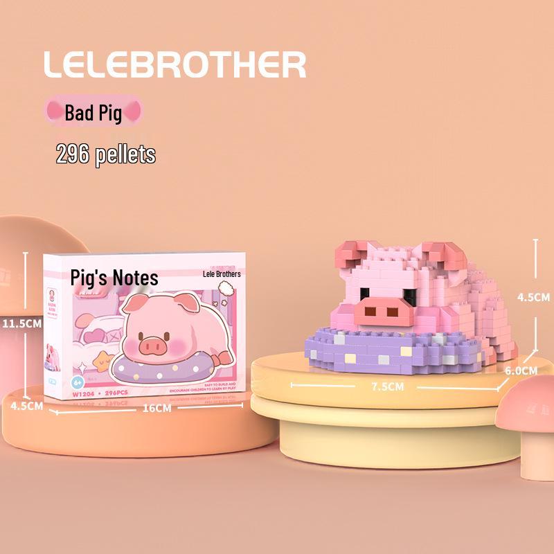 

Совместимо с LEGO: Милый питомец Дневник Свинки Развивающие строительные блоки Игрушка Подарок