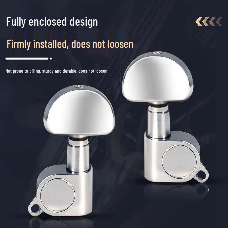 מפתחות כיוון לגיטרה עממית ממתכת עם כלי מיתרים מעץ - אביזרים סגורים לחלוטין לגיטרה קלאסית