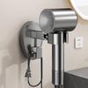 Hair Dryer Holder with Suction Cup Strong Load-bearing Easy To Install Punch-Free Wall Mount 360-Degree Rotating Hair Dryer Rack