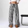 2025 Leopard Print Wide-Leg Casual Long Pants for Women - European & American Trend