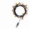 Waterproof LED Halloween Rattan String Lights - Spider & Bat Design for Outdoor Decoration