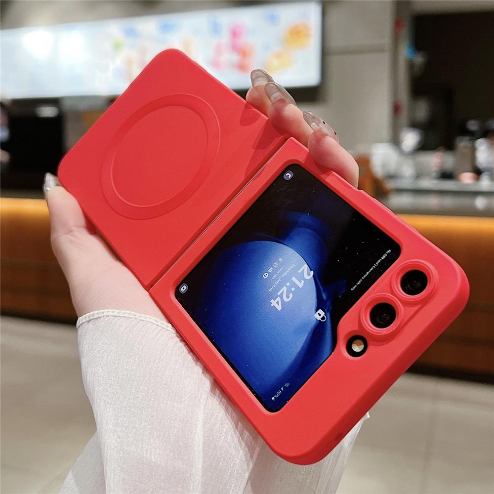 Magnetický obal z tekutého silikonu pro Samsung Galaxy Z Flip 7 6 5 4 3 Bezdrátové nabíjení Nárazuvzdorná ochrana Měkký kryt pro ZFlip7