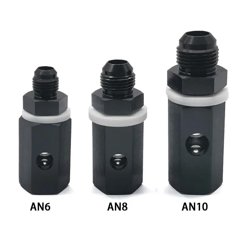6AN 8AN 10AN Male Fuel Cell Tank Rollover Vent Valve Aluminum Black with valve exhaust system