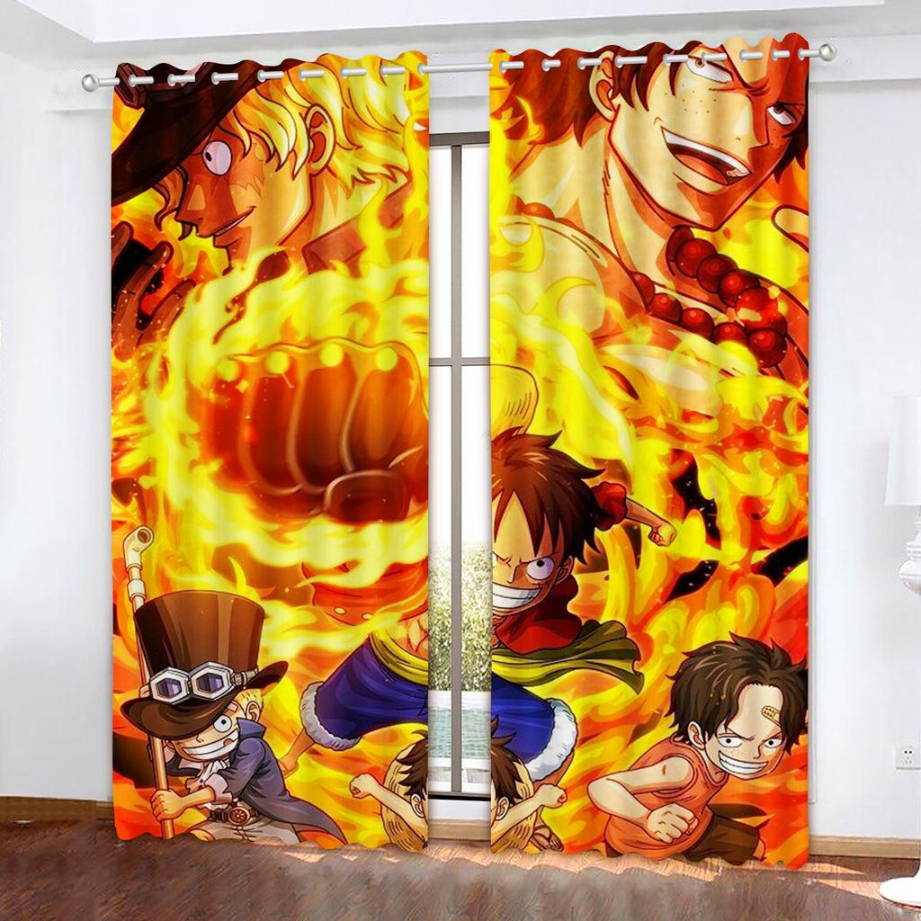 Rideau occultant Monkey D Luffy, One Piece, Polyester, Animé, Convient pour Chambre à coucher, Enfants, Adulte, Décoration de pièce, Cadeaux