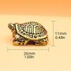 Turtle Statue Miniature Brass Animal Sculpture Collectible Prosperity Wealth Tortoise Figure Decorative Art For Bookshelf Table