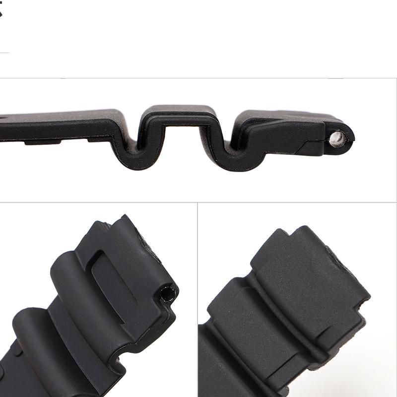 Resin Rubber Replacement Watch Band for Casio DW-290 DW-340 AD-300 Men Black Sport Waterproof Silicone Bracelet Strap 19mm