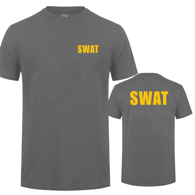 Swat T-Shirt Sommer Neue Kleidung Baumwolle Lässig Kurzarm Unisex T-Shirts Hip Hop Swat T-Shirts Oberteile Ot035