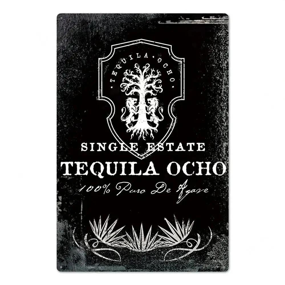 Vintage Tequila Bar Metal Tin Logo Plaque Tin Painting Bar Club Modern Wall Art Home Decoration Board Wall Painting Gift