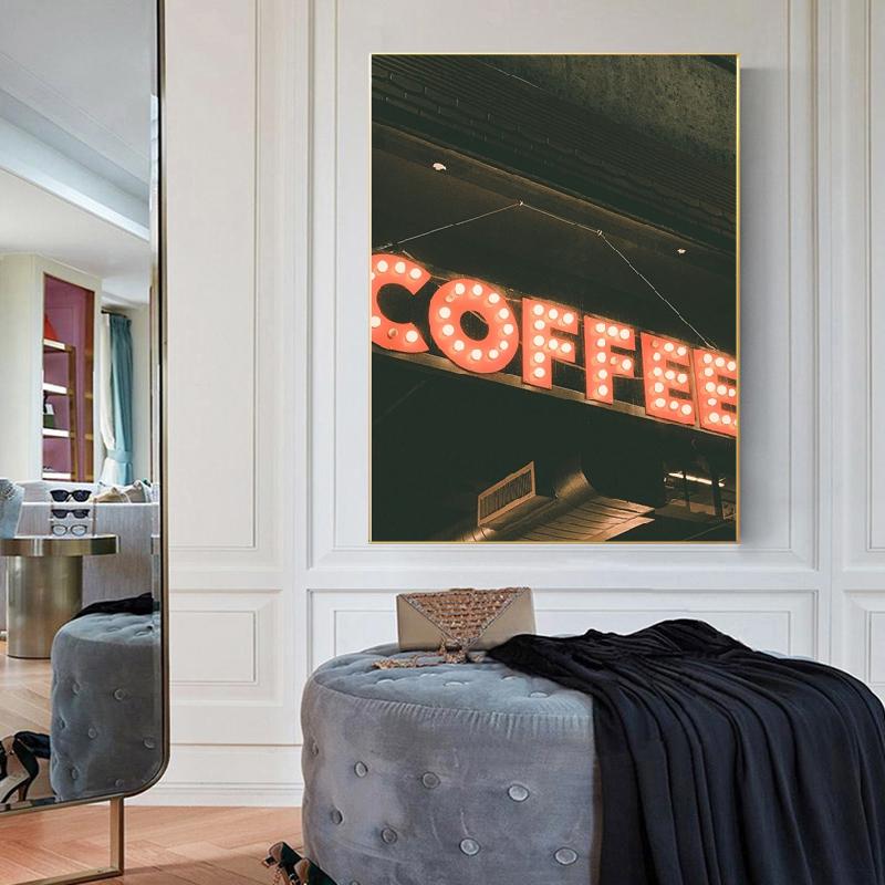 Cappuccino Coffee Machine Photo Espresso Posters and Prints Canvas Painting Cafe Shop Kitchen Decor Wall Art Pictures Gifts