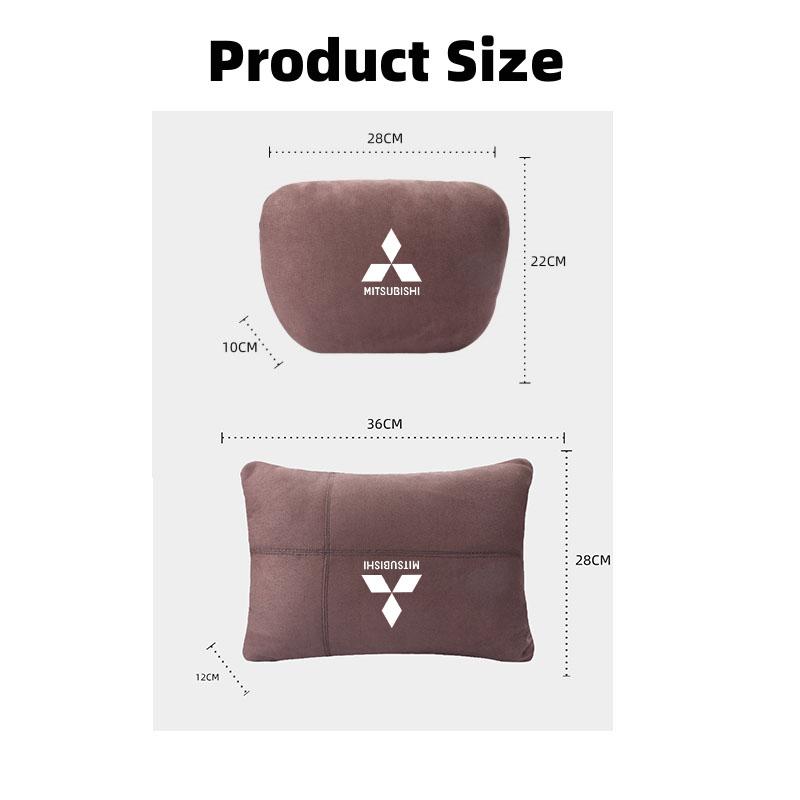 Autostoel Hoofdsteun Nekbeschermer Kussen Suède Leer Gordel Schouderpads voor Mitsubishi Outlander I200 Pajero Eclipse ASX Lancer
