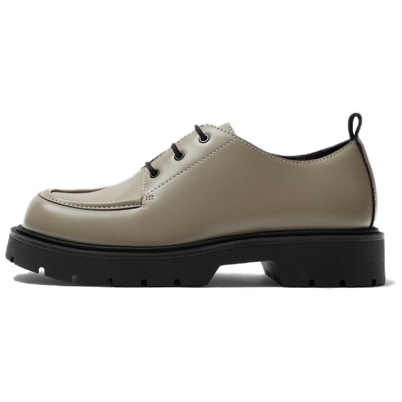 Zara Chunky Sole Lace Up Derbys Beige Men 12421420515 40