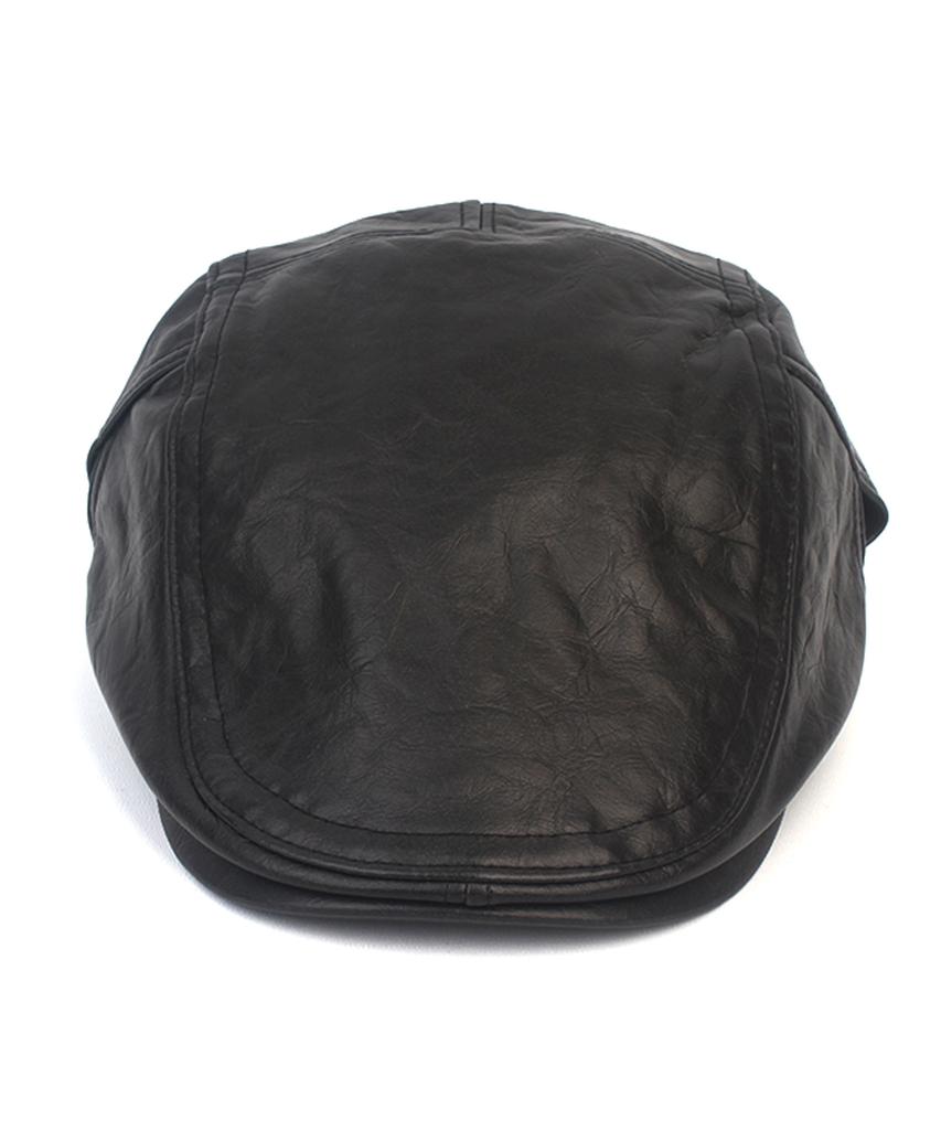 Yunibeosyeolkemiseuteuli Soft Leather Black Sidebelt Hunting Cap
