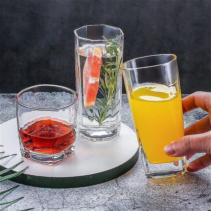 210ml/220ml/260ml/280ml Thick Bottomed Wine Glass Classic Water Bottle Thickened Beverage Cup Home Milk Juice Cold Drink Mugs
