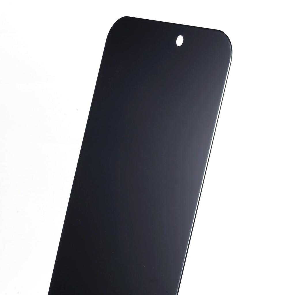 For iPhone 15 Pro Max Silk Printing Screen Protector Full Glue Full Cover High Aluminium-silicon Glass Anti-peep Film