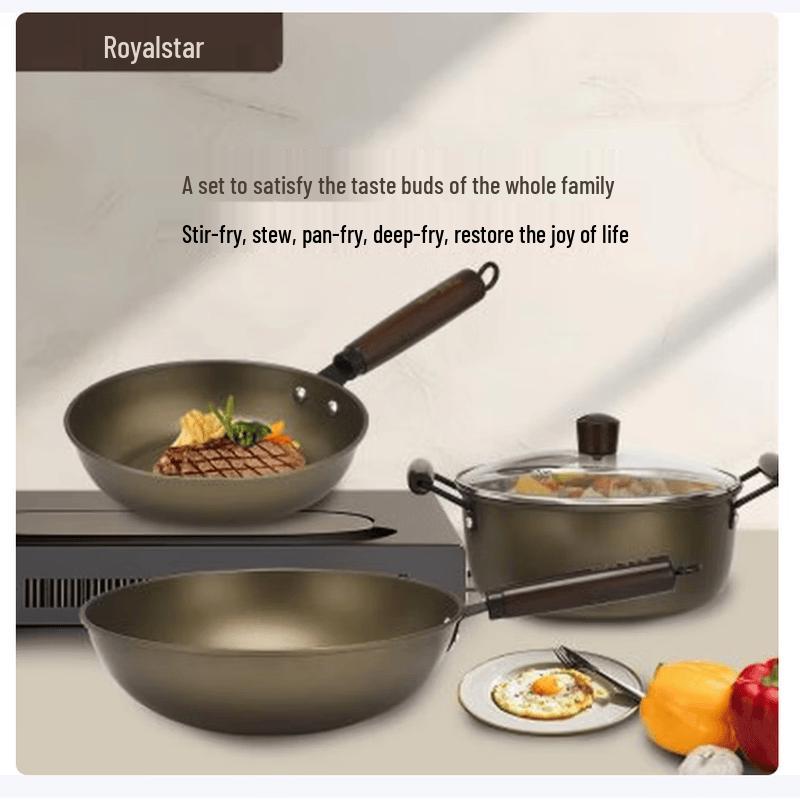 Royalstar Star Titanium 3-Piece Non-stick Cookware Set