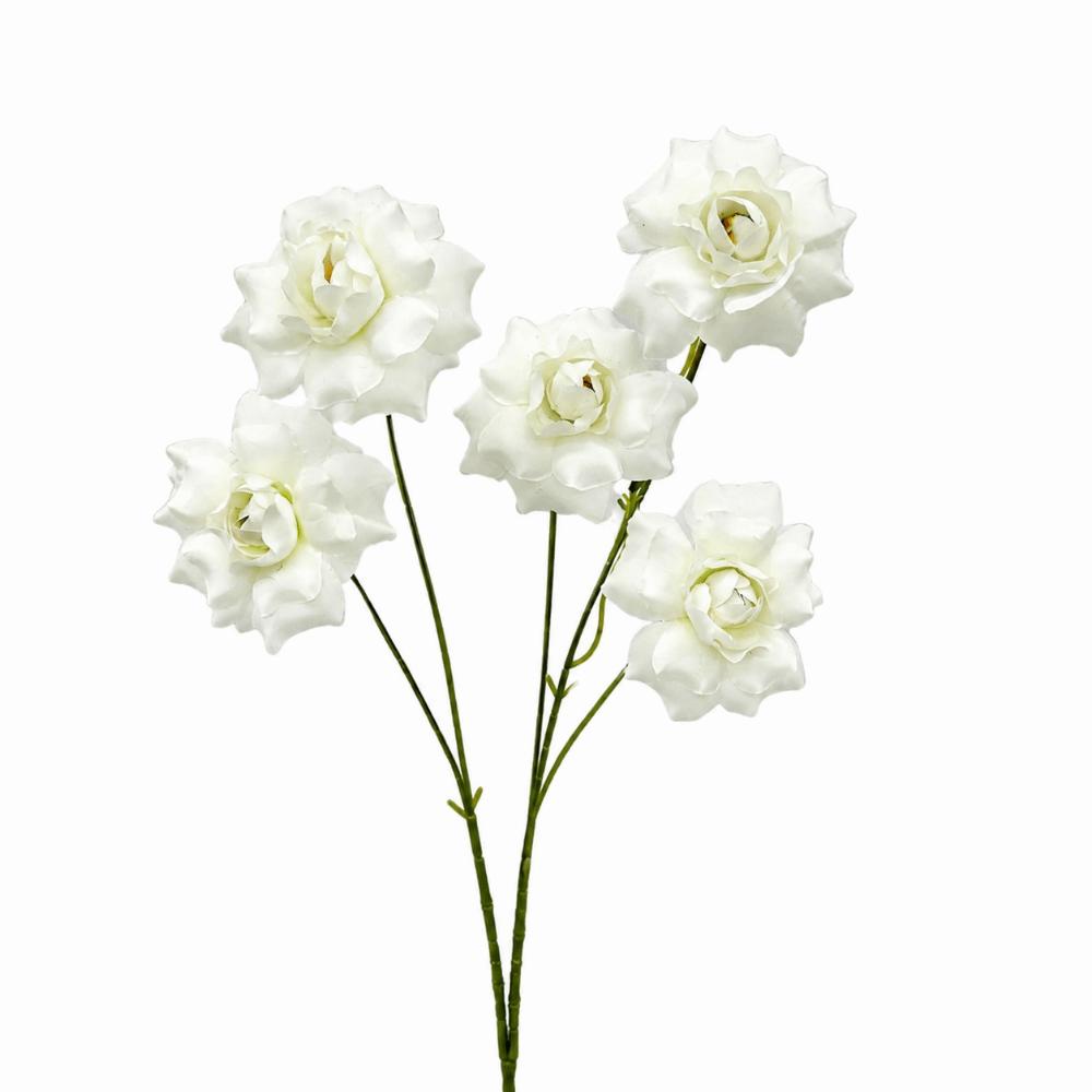 5 Heads Artificial Rose Flower Multicolor Photo Props Decorative Flower Scenery Decoration Silk Petals Faux Flower