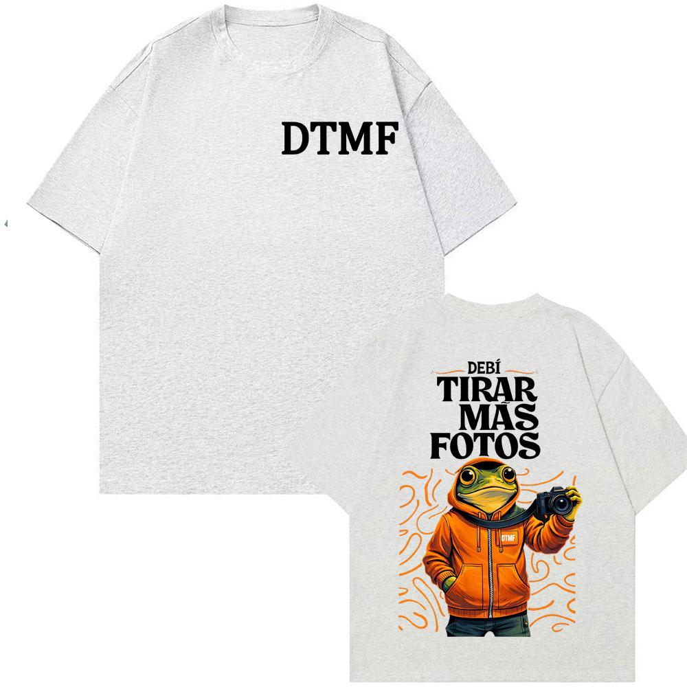 Rapper Debi Tirar Mas Fotos DTMF 2026 Merch Tee Shirt Summer Vintage High Quality T Shirt Unisex Women Short Sleeve Cotton Tshirts