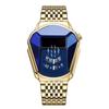 Moderne Lokomotive Herrenuhr Legierter Stahlarmband Herren Quarz Uhr Trend Blendend Blaue Uhr