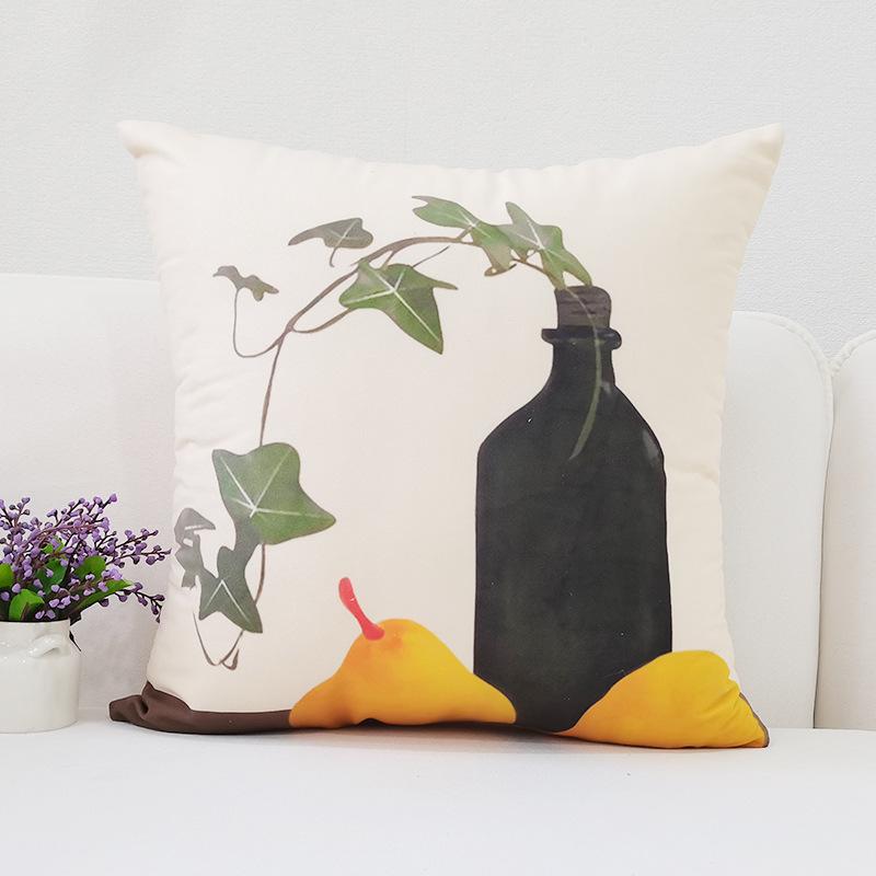 Nordic New Geometric Pillowcase Abstract Print Simple Bedside Sofa Car Cushion Pillowcase Does Not Include Pillow Core