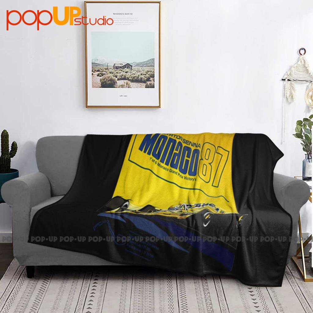 Tributo Ayrton Senna Pilota Formula Gran Premio Montecarlo 1987 Ultra-Soft Blanket Quilt Winter Sofa Cover Bed Covers